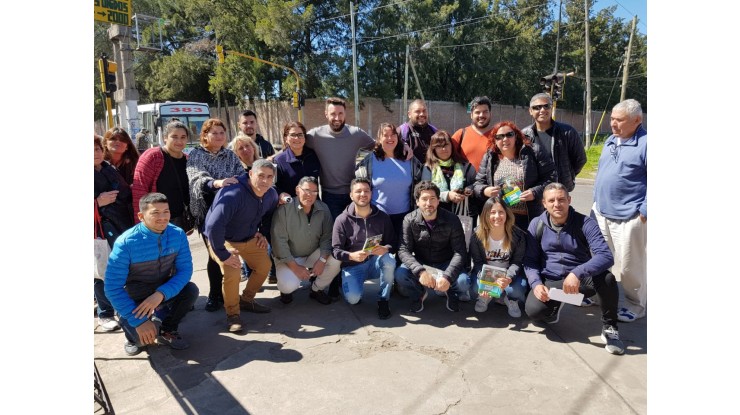 Pablo Alaniz y Walter Lanaro en el barrio San Nicolás
